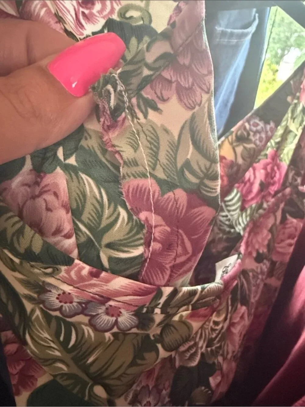 Vintage 80s 90s Floral Rose Lingerie Slip Dress Cottagecore Boudoir Medium Large